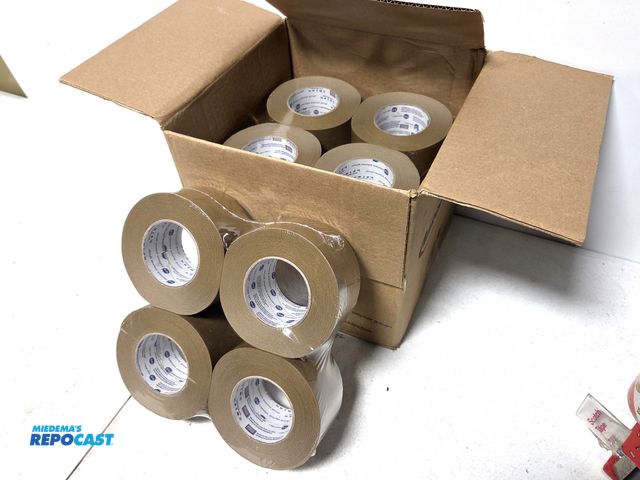 Lot 2-93540 - case of 16 rolls of INTERTAPE #84459 3" rubber adhesive packaging tape. 7,2 mil, 60yd rolls.  Retail...