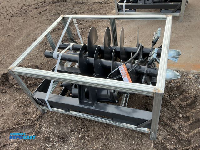 Lot 2-42226 - New JCT Hydraulic Auger Skid Steer Attachment, Universal Quick Attach, comes with 8”, 12”, and 18” a...