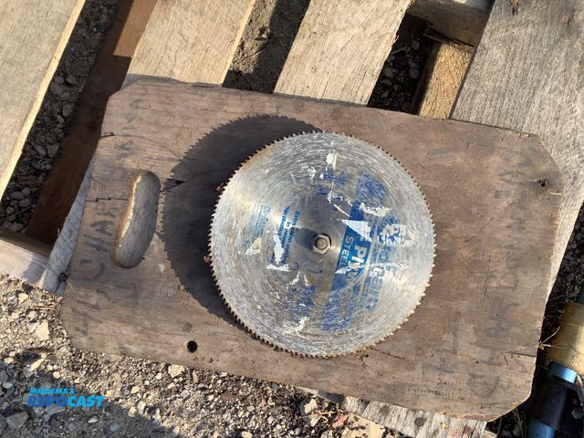 Lot 2-36609 - Stack of OLD Man Plywood Steel Blades - 7-1/4".  USED Condition