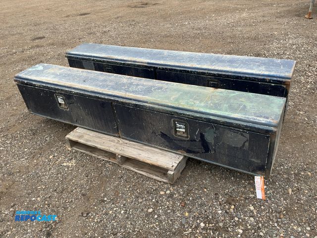 Lot 2-40135 - (2) Reading Steel 7'4" Tool Boxes, 13"x16" tall, scattered scratches and rust