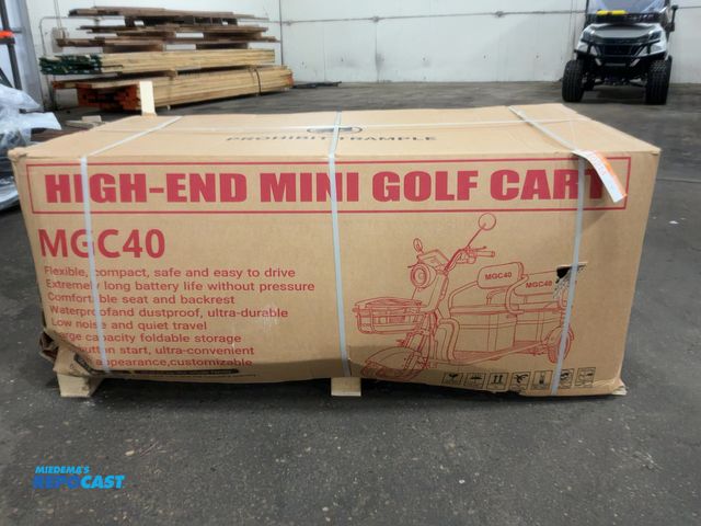 Lot 2-40214 - New SDLANCH MGC40 3-Wheel Mini Electric Golf Cart / Scooter, 60 Volt, Three Speed, 2-Passenger, Pneu...
