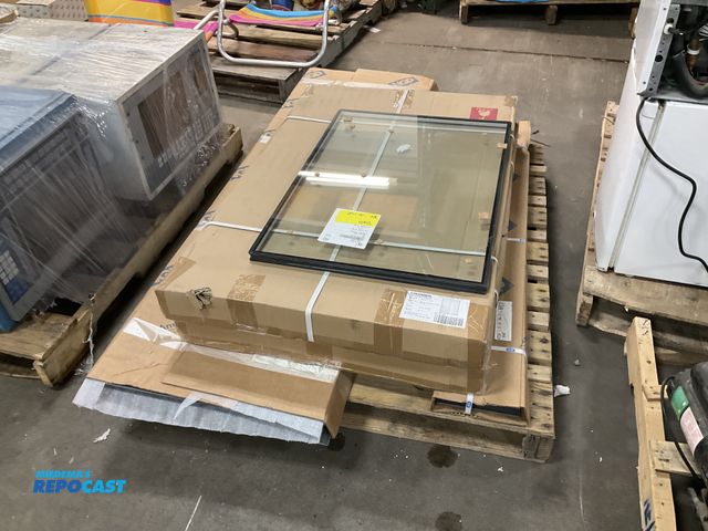 Lot 2-69770 - Lot of windows and channel frames, including (2) 24” x 36” satin finish mirror frames, (1) anamostat...