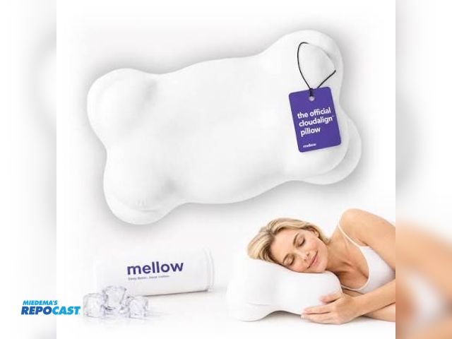 Lot 2-99929 - (2) Mellow cloudalign memory foam pillow for neck and shoulder support height