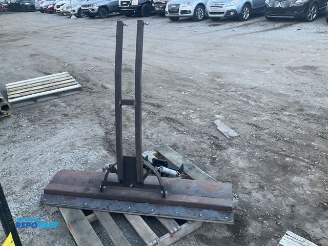Lot 2-67085 - 5 ft snow plow blade with new cutting edge wear bar Spring loaded and is adjustable for angle plowin...
