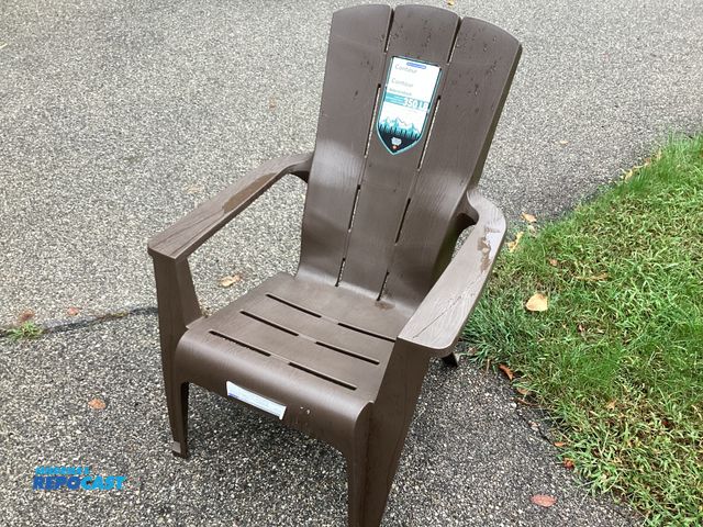 Lot 2-36649 - New Gracious Living Contour Adirondack Chair.  350lb weight capacity. Brown