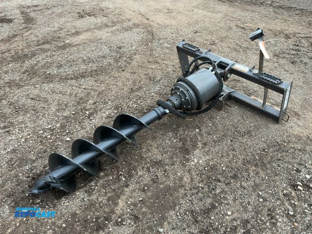 Lot 2-43413 - Hydraulic Auger Skid Steer Attachment with 12” Auger Bit, Universal Quick Attach, Has Hydraulic Hose...