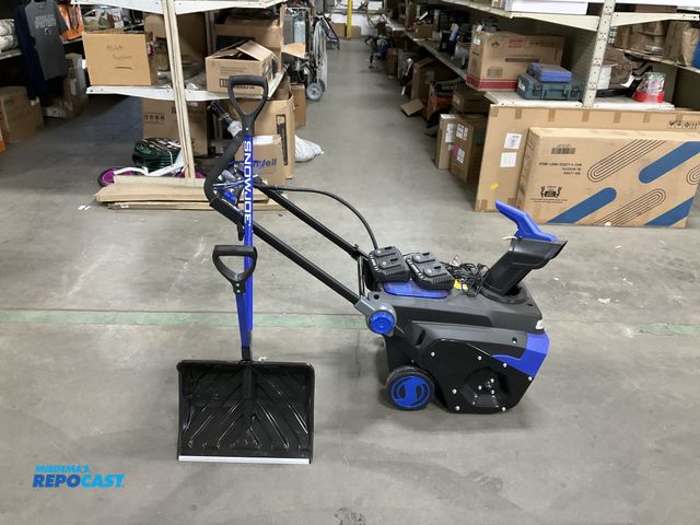 Lot 2-60938 - New Snow Joe model 24V-X4-SB21, 96 volt DC battery operated 21” walk behind snowblower (uses 4-24 vo...