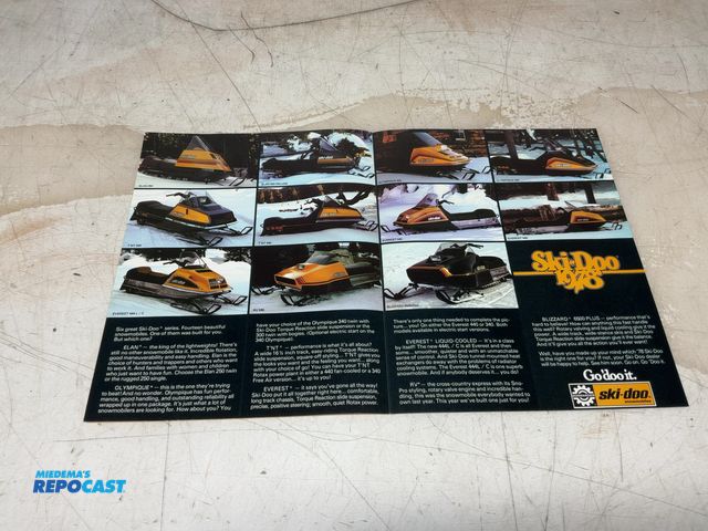 Lot 2-67523 - vintage ski-doo snowmobile 1978 advertising brochure, showing the complete ski-doo snomobile line up...
