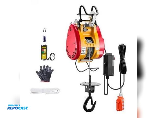 Lot 2-95092 - VEVOR portable power electric hoist model LES-500 120v