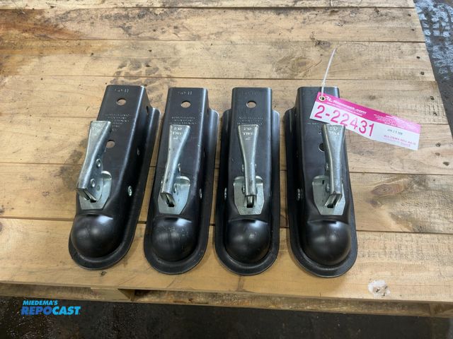 Lot 2-22431 - (4) New 2” Ball Hitch Couplers, bolt on to a 2” x 2” tongue