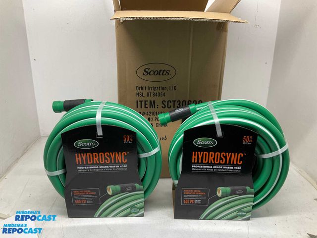 Lot 2-92461 - Lot of (2) Scott’s Hydrosync Professional Grade 5/8" x 50’ Water Hose, Heavy 500 Burst Strength