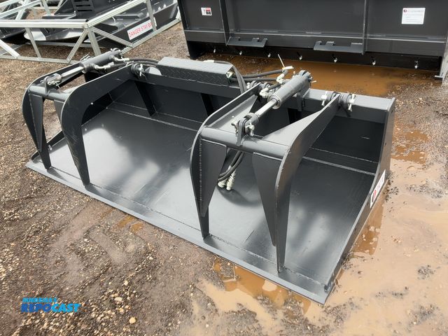 Lot 2-42236 - New JCT 84” Grapple Bucket Skid Steer Attachment, Universal Quick Attach, two hydraulic grapple arms...