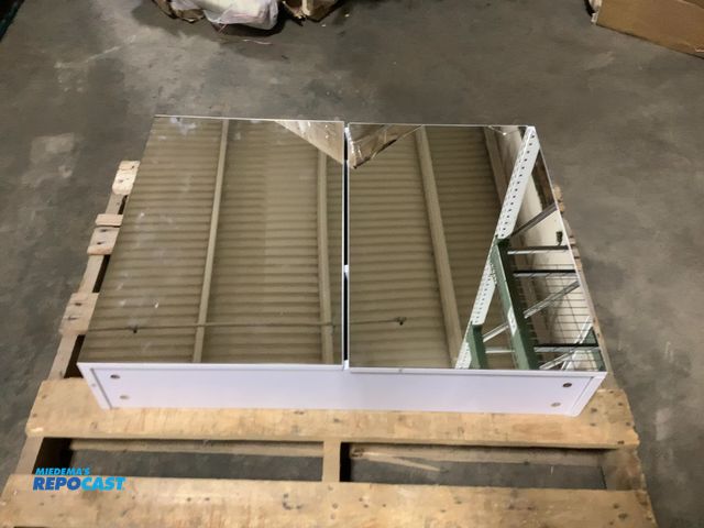 Lot 2-67100 - 31” x 24” x 6” Wall-Hanging Mirror White Medicine Cabinet