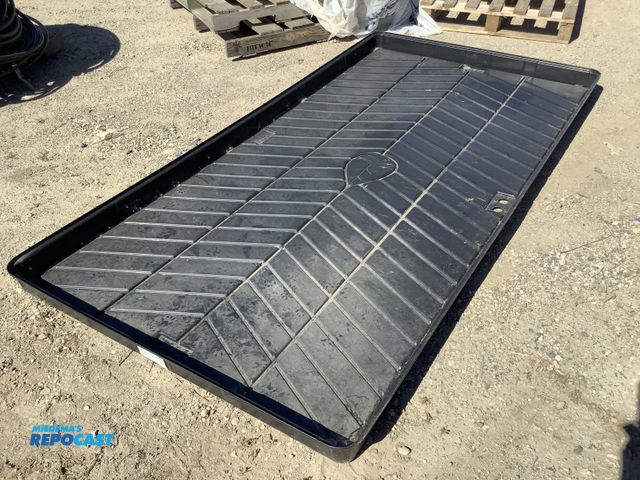 Lot 2-75418 - Black plastic botanicare grow tray with diagonal drainage grid 97” x 49” x 4”