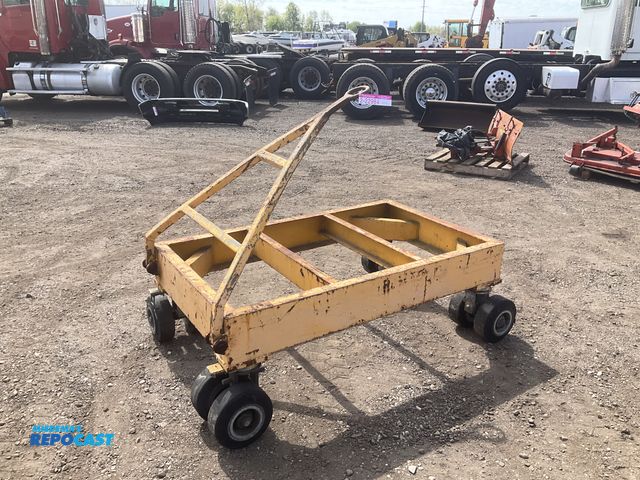 Lot 2-22984 - Heavy duty factory cart w/o decking, 60-1/2”L x 36-1/2”W, approx 20-1/4” from the ground to the top ...