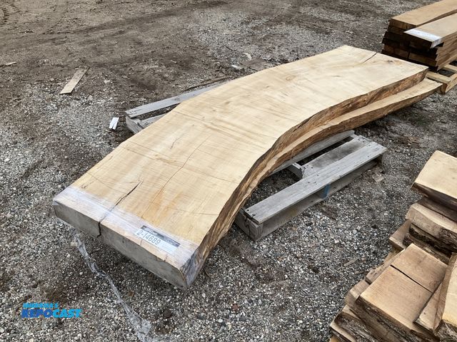 Lot 2-14689 - 2 Skid lot of Curved Wooden Boards approx. 99” x 23” x 4”
