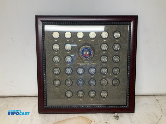 Lot 2-53646 - 2005 National Wild Turkey Federation Framed Medallion Collection, 23.5” x 23.5”(DOBSON)