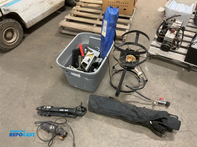 Lot 2-35306 - Assorted garage, tool, and personal property items, including power tools, phone holders, tablet cas...