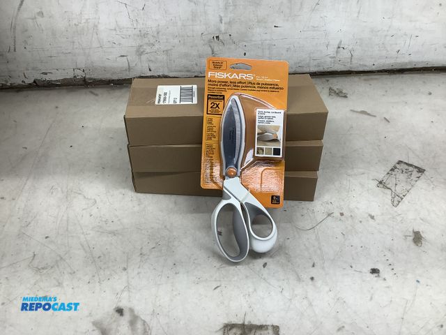 Lot 2-13860 - Lot of (9) Fiskars #179900 large 9” power cut heavy duty scissors