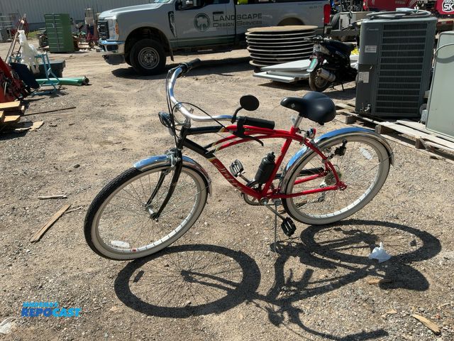 Lot 2-99741 - Huffy red framed bike with kick stand and water bottle holder