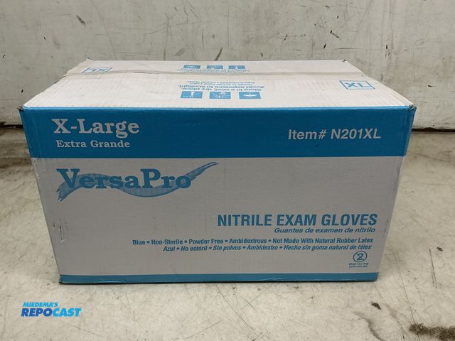 Lot 2-60405 - Box of VersaPro Nitrile Exam Gloves Size: Extra Large Item# N201XL