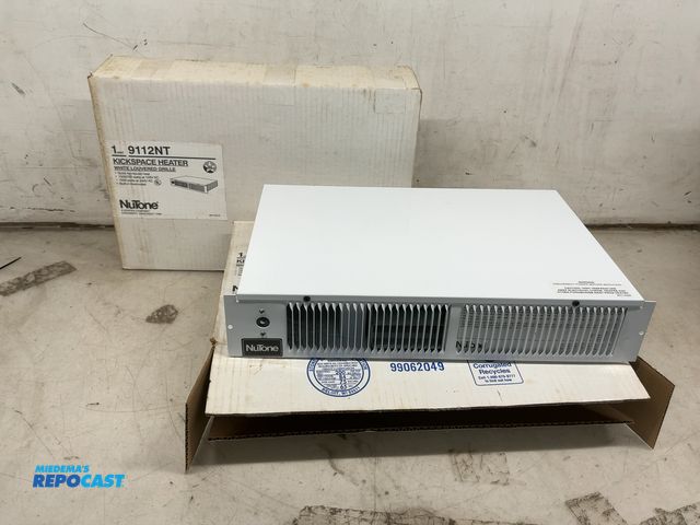 Lot 2-76621 - Lot of (2) nutone kicks pace heater with white louvered grille 9112NT