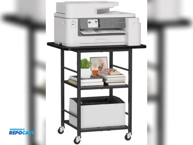 Lot 2-93876 - Natwind 3-tier Printer Stand, 19.7 inch D23.6 inch W26.5 inch H Extra Large Printer Table with Stora...