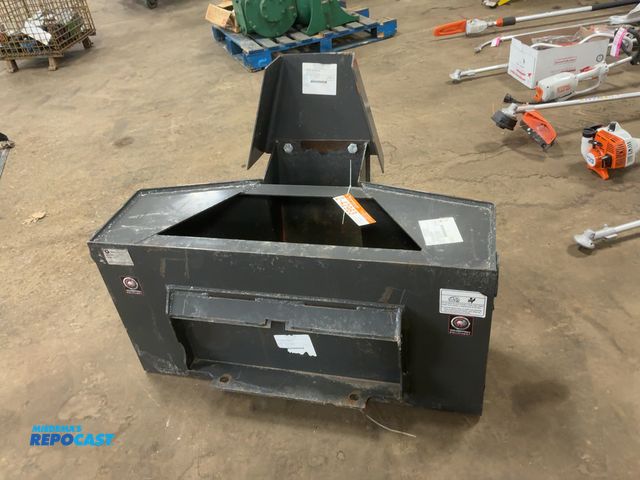 Lot 2-42963 - New Spartan 1/4 Yard Concrete Bucket for Mini Skid Steer, has chute for pouring, 40” wide