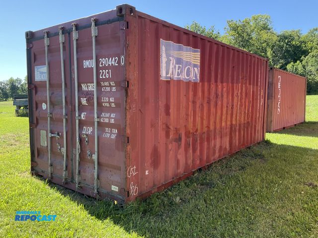 Lot 2-21491 - 20’ Shipping / Storage Container, 8’ wide x 8’ 6” tall, swing doors on one end, wood deck, rings for...