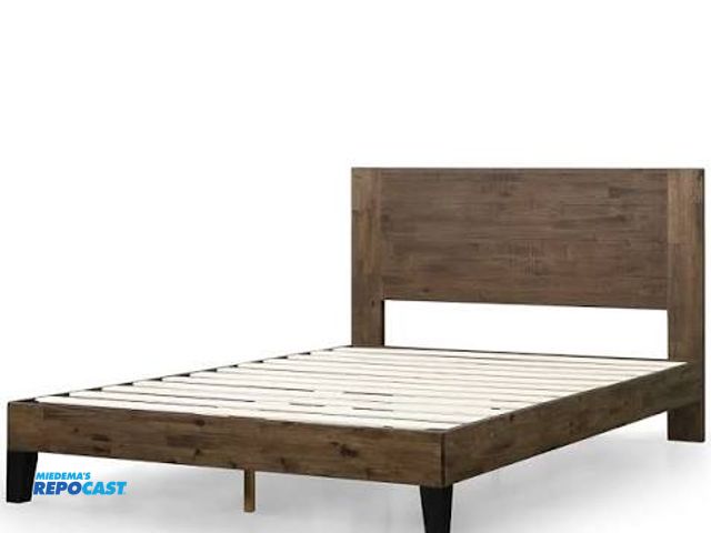 Lot 2-27702 - Queen Size Bed Lot of (3) Tonja zinus 12” wood platform bed with headboard
