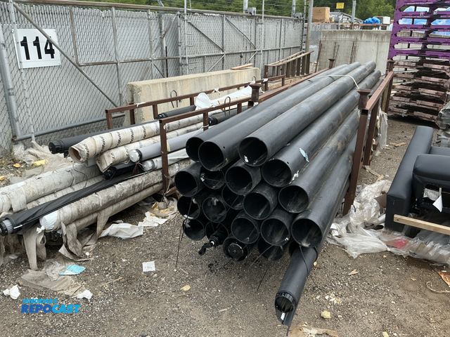 Lot 2-64503 - Lot of (2) metal carts of Camper/RV awnings, various makes and sizes.