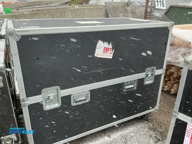 Lot 2-73525 - Approx. 52”w x 29.5”d x 41.75” tall Rolling latching Tv Stand