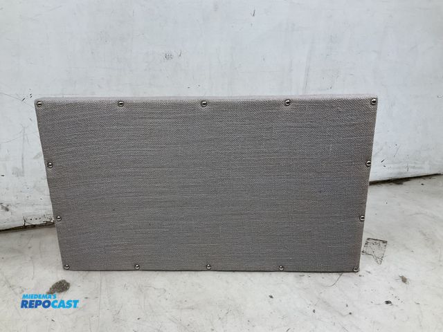 Lot 2-95990 - 26”x15” grey hangable burlap-covered bulletin board, thickness: 2”
