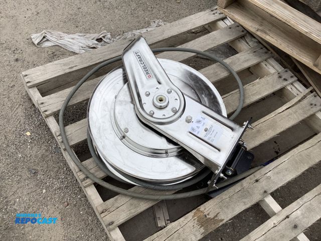 Lot 2-35264 - Reel craft stainless steel 50 ft Pressure Washing Hose with retractable reel, 3/8” hose