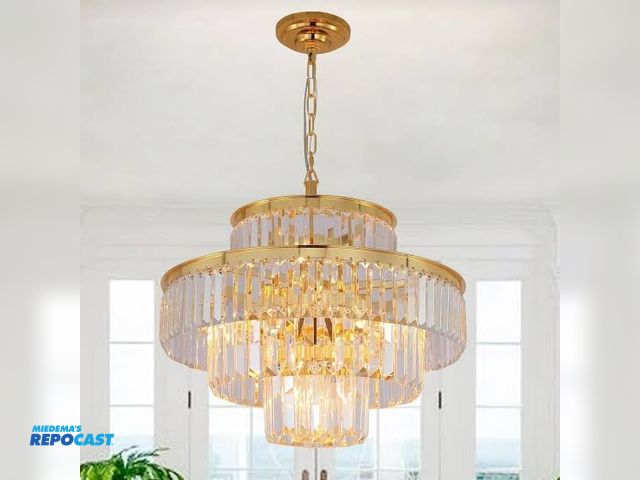 Lot 2-63165 - Lot of (1) GMLIXIN (gm2950-d600) ceiling light  measuring 66 x 66 x 19cm