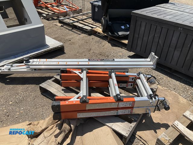 Lot 2-99343 - (2) ladders a Murphy ladder and a gorilla ladder foldable/collapsable