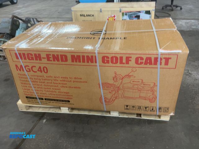 Lot 2-41611 - New SDLANCH MGC40 3-Wheel Mini Electric Golf Cart / Scooter, 60 Volt, Three Speed, 2-Passenger, Pneu...
