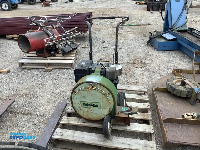 Lot 2-35018 - Roto-Hoe Blower in original condition. Portable blower with adjustable flow rate. One tire
is flat. ...