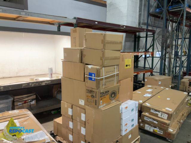 Lot 2-38790 - Lot of misc including a grill, box of nails, washer, skids, and other misc.