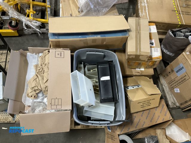 Lot 2-73024 - Skid Lot of Various Vending Machine Parts Including Trays, Coils, Coin Change Machine, Liquid Dispen...