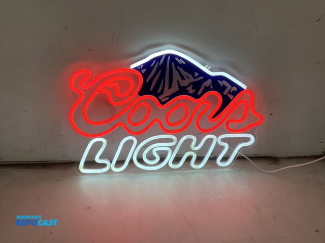 Lot 2-77106 - Coors Light beer neon sign