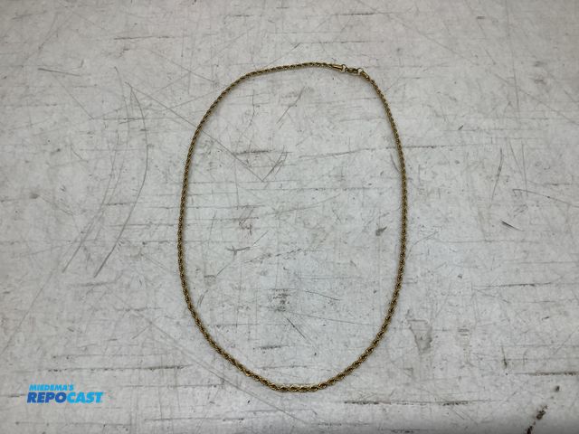 Lot 2-74036 - New Gold rope twisted link designed chain necklace