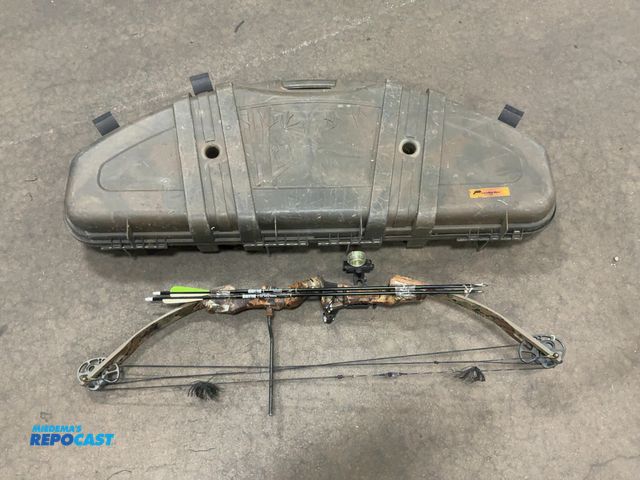 Lot 2-69708 - Prowler camo colored bow, includes 2 arrows and a Plano protector series case