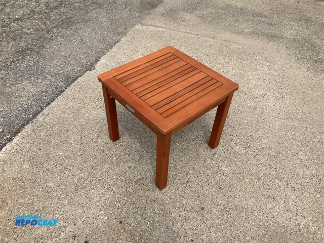 Lot 2-91379 - Wood stained outdoor side table