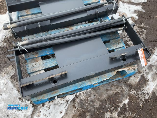 Lot 2-42361 - New JCT Bale Spear Skid Steer Attachment, Universal Quick Attach, Has Two Spears that Stick Out Appr...