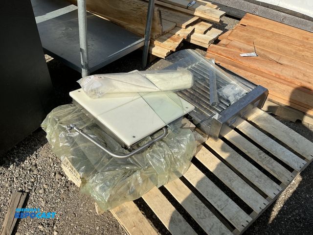 Lot 2-91199 - Carnival king 120V 11 HOT DOG ROLLER GRILL, a 20”x20” white cutting board, (2) pieces of clear glass...
