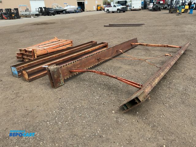 Lot 2-34457 - Steel Two Sided Cantilever Rack, includes (2) 14’ tall uprights spaced 6’ on center apart, (2) 134” ...
