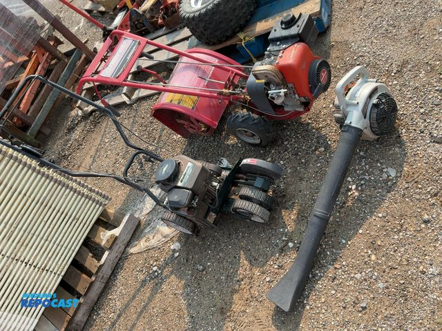 Lot 2-11159 - Lot of (3) including 1- boldens 3.5HP edger 1- Troy built junior ground tiller 1- echo PB-1000 blowe...