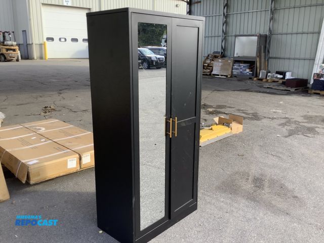 Lot 2-33655 - Metal Yizosh Storage Cabinet  - 32” l x 18” w x 67” h Garage Storage Cabinet with 2 Doors and Adjust...