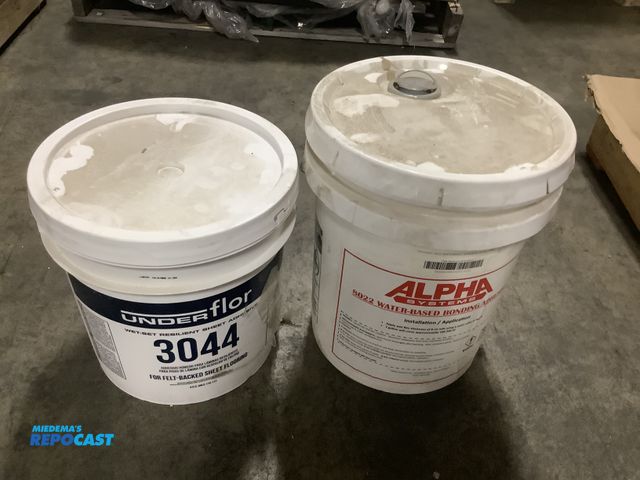 Lot 2-99036 - Alpha 8022 Water-based Bonding Adhesive and Underflor 3044 Wet-Set Resilient Sheet Adhesive